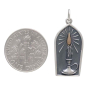 Sterling Silver Candle Charm w Bronze Flame with Dime