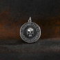 Sterling Silver Memento Mori Skull Pendant 24x18mm