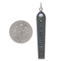 Sterling Silver Memento Mori Bar Pendant with Dime