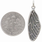 Sterling Silver Dimensional Cicada Wing Charm with Dime