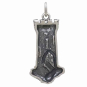 Sterling Silver Castle Tower Charm Back View