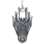 Sterling Silver Dragon Head Charm Front View