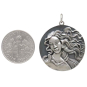 Sterling Silver Birth of Venus Portrait Pendant with Dime