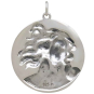 Sterling Silver Birth of Venus Portrait Pendant Back View