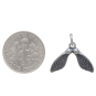 Sterling Silver Double Maple Seed Pod Charm with Dime