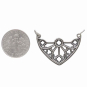 Silver Cathedral Rose Window Pendant Festoon with Dime