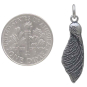 Sterling Silver Single Maple Seed Pod Charm with Dime