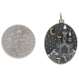 Sterling Silver Castle with Bronze Moon Charm with Dime