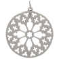 Sterling Silver Cathedral Rose Window Pendant Back View