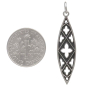 Sterling Silver Gothic Marquis Pendant with Dime