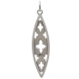 Sterling Silver Gothic Marquis Pendant Back View