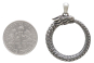 Sterling Silver Dragon Ouroboros Pendant with Dime