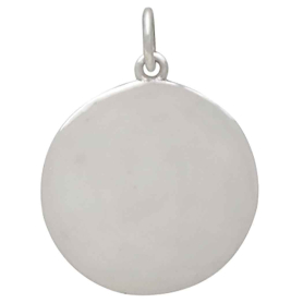 Sterling Silver Virgin Mary Portrait Charm Back View