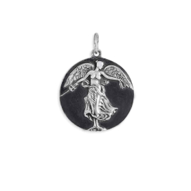 Sterling Silver Victory Angel Pendant 24x18mm