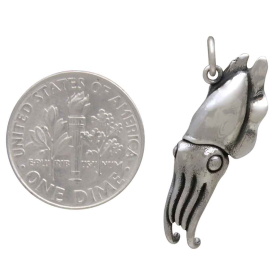 Sterling Silver Cuttlefish Charm with Dime