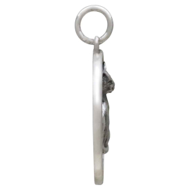 Sterling Silver Cat Lady Charm Side View