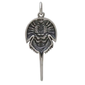 Sterling Silver Horseshoe Crab Charm Back View