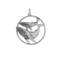 Nina Designs Sterling Silver Mama and Baby Whale Pendant 31x25mm 