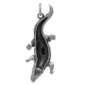 Sterling Silver Alligator Pendant Back View