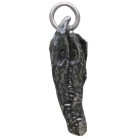 Sterling Silver Alligator Skull Charm Side View