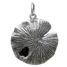 Sterling Silver Frog on Lilypad Charm Back View