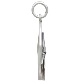 Sterling Silver Haunted House Charm Side View