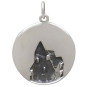Sterling Silver Haunted House Charm Back View