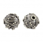 Sterling Silver Bead - Round with Fine Wire Swirls 10x8mm