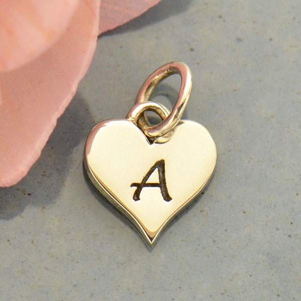 BABAMIA 925 Sterling Silver Heart Letter Bead Charms Fits Bracelets and Necklaces | Initial Pendant Charms Paved with Cubic Zirconia | Letter A-Z