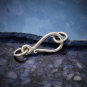 Sterling Silver Simple Hook and Eye Clasp - Medium 25x8mm