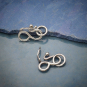 Sterling Silver Hook and Eye Clasp with Safety Catch 17x9mm