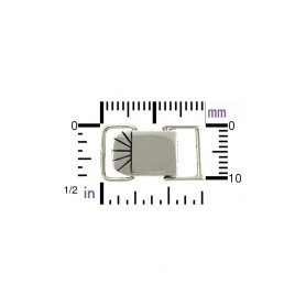 Sterling Silver Square Snap Clasp 18x12mm