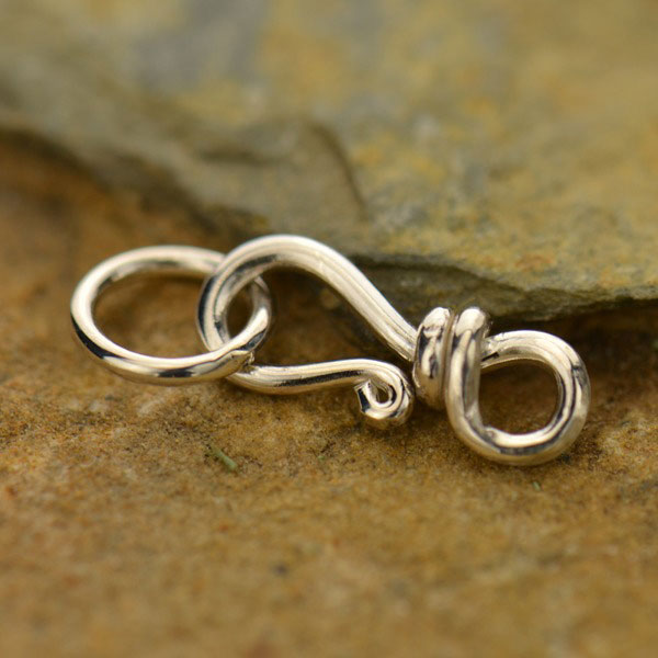  3 Sterling Silver Small Bali S-Hook Clasps Jewelry 14mm