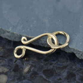 Sterling Silver Hook and Eye Clasp - Flat Small 16x6mm