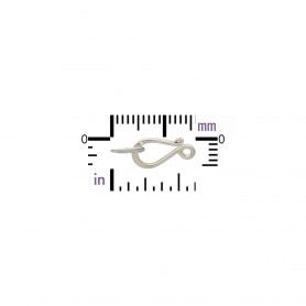 Sterling Silver Hook and Eye Clasp - Flat Small 16x6mm