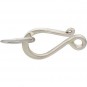 Sterling Silver Hook and Eye Clasp - Flat Small 16x6mm