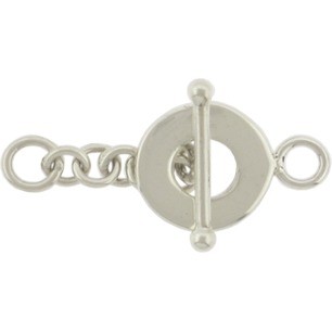 Sterling Silver Plain Toggle Clasp 23x14mm