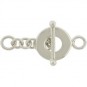 Sterling Silver Plain Toggle Clasp 23x14mm