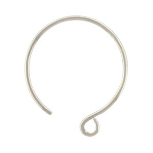 Sterling Silver Ear Wire - Large Circle 22x10mm