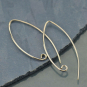 Sterling Silver Ear Wire - Large Marquis with Loop 37x16mm