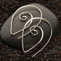 Sterling Silver Ear Wire - Spiral Teardrop Shape 40x26mm