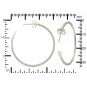 Sterling Silver Hammer Finish Hoop Earrings on Post 30x30mm