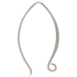 Sterling Silver Ear Wire - Small Marquis 25x15mm
