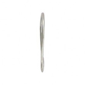 Sterling Silver Ear Wire - Small Flat Circle Shape 17x14mm