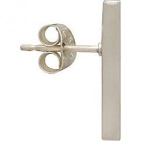 Sterling Silver Stud Earrings - Bar Post Earring 15x2mm
