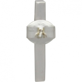 Sterling Silver Stud Earrings - Bar Post Earring 15x2mm