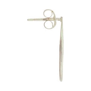 Silver Stud Earrings - Open Circle Post Earring 18x18mm