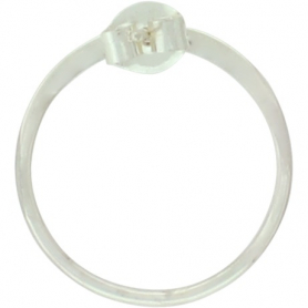 Silver Stud Earrings - Open Circle Post Earring 18x18mm