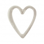 Silver Stud Earrings - Openwork Heart Post Earring 9x8mm