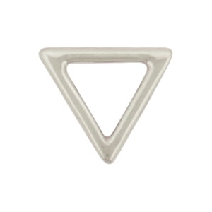 Silver Stud Earrings - Openwork Triangle Post Earring 7x9mm
